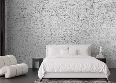 Grey rustic texture background with craquelure. Wall mural