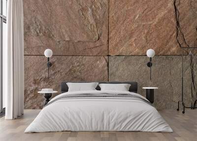 Slate copper tile with natural cleft and natural stone pattern Wall mural