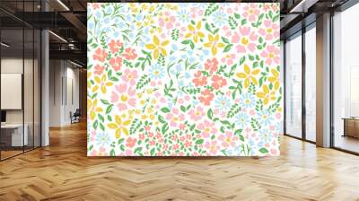 Vetor seamless floral colorful pattern on a white background Wall mural