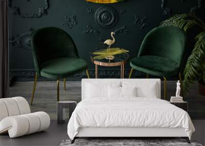 Dark green Interior concept in modern style Wall mural