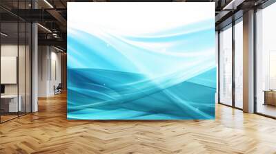 Abstract blue and white wave background Illustrations for templates. banner. Wall mural