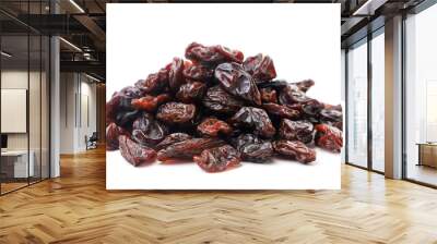 Heap of raisins on a white background. Isolated Wall mural