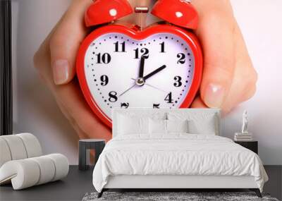 Heart shape alarm clock Wall mural