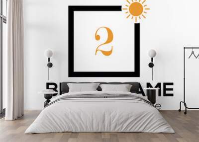 Abstract 2 letter modern initial logo design	
 Wall mural