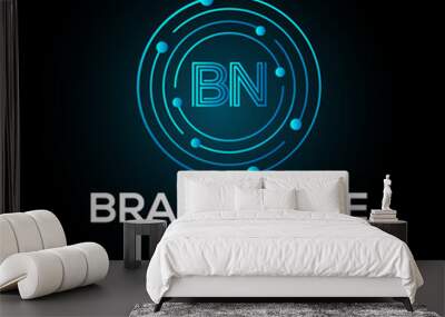 Abstract BN letter modern initial lettermarks logo design	 Wall mural