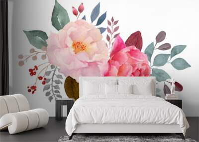 Watercolor floral composition Wall mural