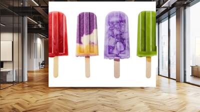 ice popsicle lolly on transparent background cutout. isolated cutout on transparent background. Wall mural