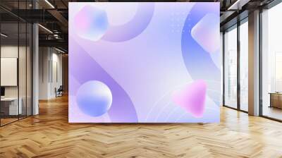 Soft Purple Pastel Abstract Geometric Background Wall mural