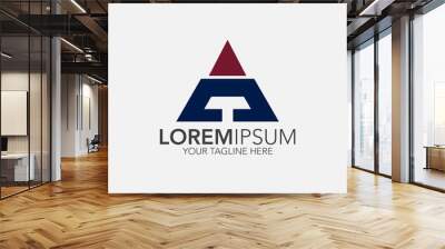 Letter logo A triangle shape Wall mural