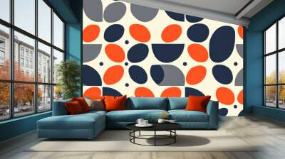 Seamless geometric pattern. Color print. Wall mural