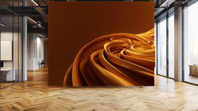 Bronze fluid motion abstract, dynamic luxury background Wall mural