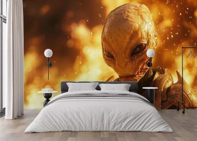 fire in the night Wall mural