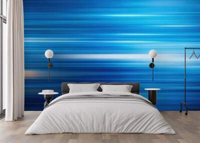 Blue blur abstract background resembling a fast moving object, blue, blur, abstract, background, movement, speed, motion Wall mural