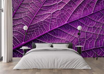 Closeup view of abstract purple leaves texture background, purple, leaves, texture, abstract, nature, closeup, background Wall mural