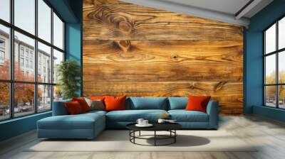 Rustic Wooden Texture With Knots And Grain Patterns Wall mural