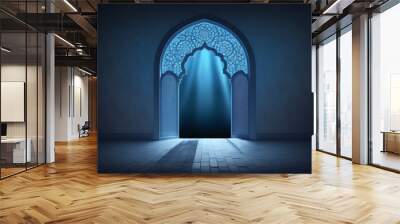 Arabic window, generative ai Wall mural