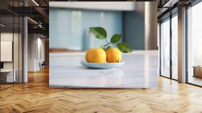 Marble kitchen tabletop closeup mockup Wall mural