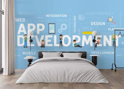 App development concept. Wall mural