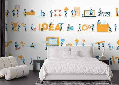 Business icons set. Wall mural