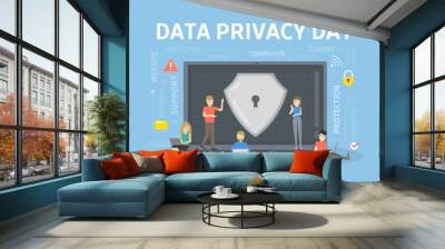 Data privacy day. Wall mural