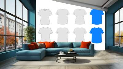 Empty t-shirt set. Wall mural