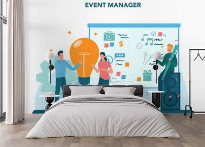 Event manager or service concept. Celebration or meeting Wall mural