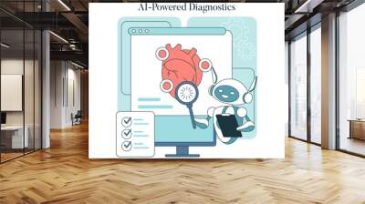 Medical Technology. Flat Vector Illustration Wall mural