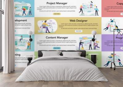 Modern web business service advert banner or website header. Wall mural