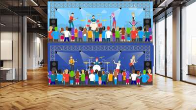 Open air concerts set. Wall mural