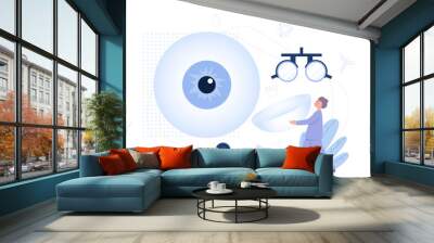 Ophthalmology concept. Idea of eye care and vision. Wall mural