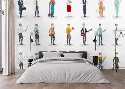 People occupation set. Wall mural