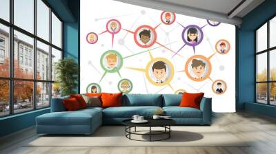 Social communication concept. Wall mural