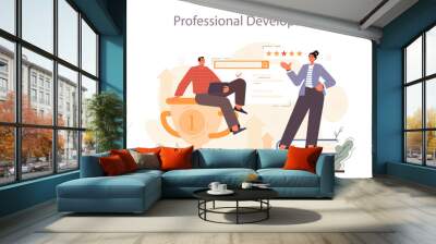 soft skills concept. business people or employee professional development. Wall mural