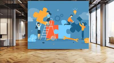 Teamwork concept illustration Wall mural