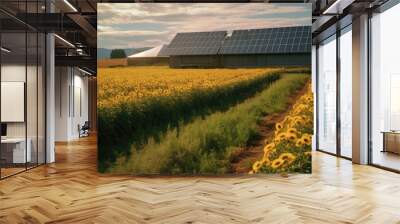 Solar panel innovation in agriculture Wall mural