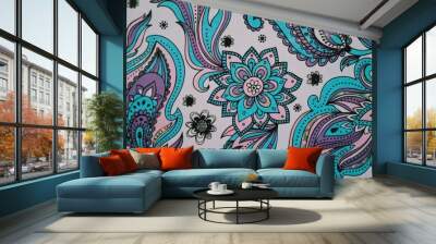 pattern with paisley Wall mural