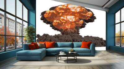 atomic bomb explosion. shock wave and mushroom cloud. Wall mural