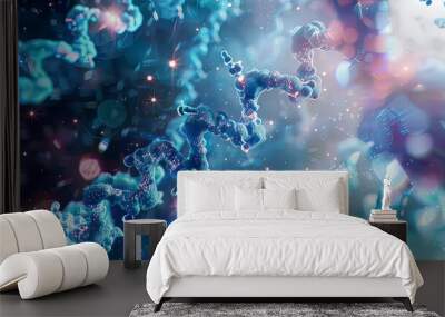 Nanotechnology in gene therapy high detail futuristic healthcare  Wall mural