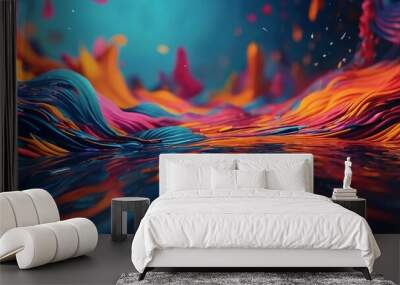 Abstract background with vibrant colors Wall mural