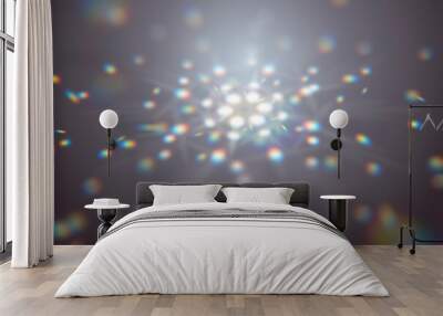 Reflection of sparkling prismatic light Background Illustration. close view Wall mural