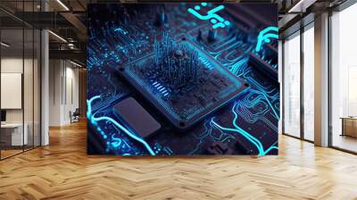 electronic circuit board Wall mural