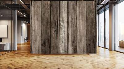 Dark old dirty wood panel texture background Wall mural