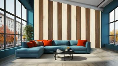 Strip two tone wood panel texture background Wall mural