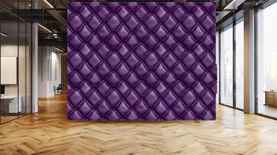 Seamless background with purple leather texture with button detail. 단추가 박혀있는 보라색 가죽 텍스쳐의 이음새 없는 배경지 Wall mural