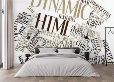 word cloud for dynamic html Wall mural