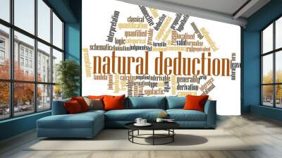 word cloud for natural deduction Wall mural