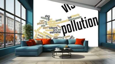 Word cloud for Visual pollution Wall mural