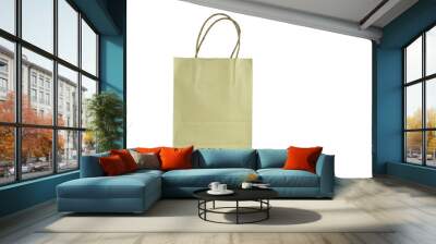 paper bag isolated on white Wall mural