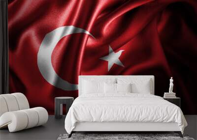 Turkey Silk Satin Flag Wall mural