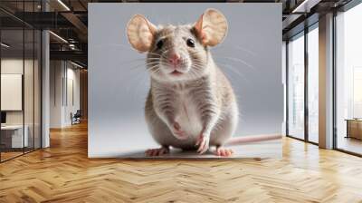 Close-up portrait of cute pet rat looking at camera Wall mural